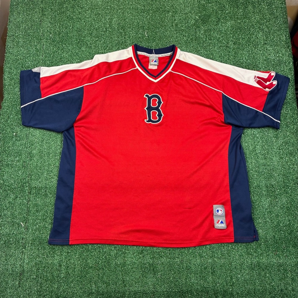 Y2K 2000's Majestic Boston Red Sox MLB Embroidered Jersey Shirt